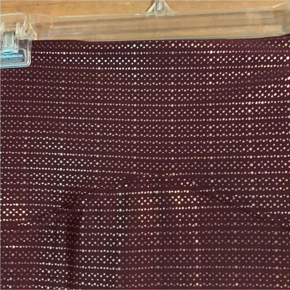 Spanx 7/8 leggings Metallic mist - wine and rose gold Size Small - Picture 5 of 12